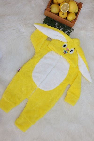 özgürcebebe Welsoft Rabbit Jumpsuit Yellow for 3/4/5/6 Years Old