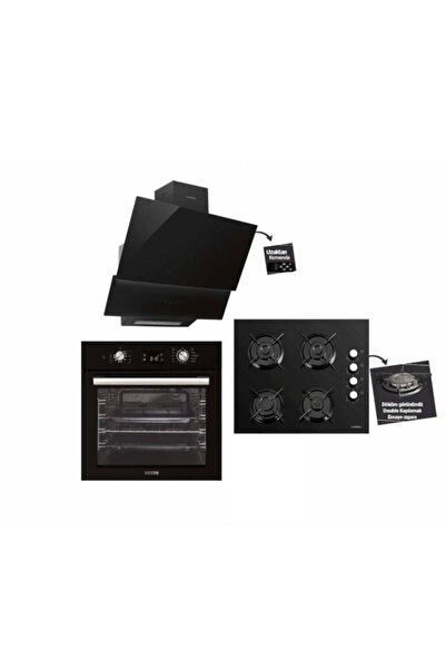 Luxell Ankastre Siyah Opall Set (B66-SGF3 - LX-40TAHDF - DA6-835)