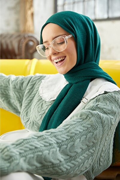 VALORSCARF Zümrüt Yeşili Bürümcük Şal