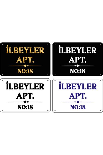 Atalya Reklam Apartman Bina Kapı Tabelası (UV BASKI)