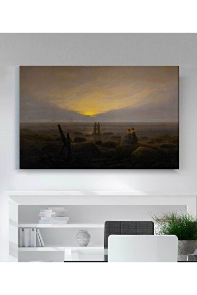 StellaStore Caspar David Friedrich Deniz Üstüne Ay Doğuşu Kanvas Tablo