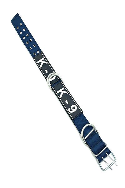 Tasma Market Dark Navy Blue K9 Column Dog Collar Dog Collar