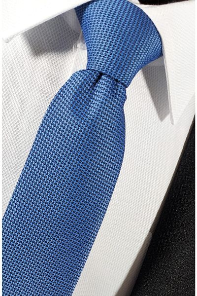 BLC Basic Line Co. Indigo Blue Color Dobby Tie Handkerchief Set