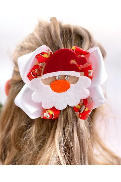 QUEEN AKSESUAR New Year Christmas Luxury Design Jewelled Santa Claus Adult Children Metal Clip Buckle
