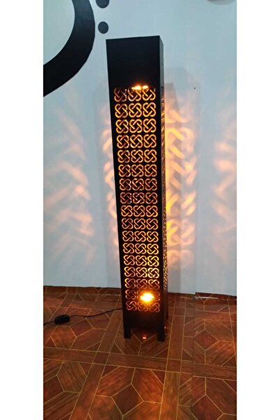 öyküdekor Ahşap Ev Dekorasyonu Gece Aydınlatması Gece Lambası Led Işıklı Lambader 100cm (gk104)