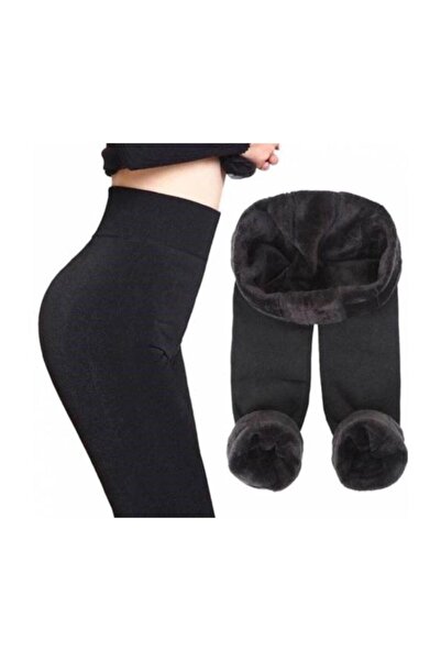 jilly jo Colanți termici cu pluș negru de damă