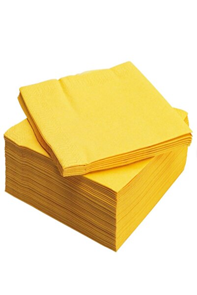IKEA 50 Li Sarı Renk Servis Peçete Dukkan 40x40 Cm 50 Adet Sarı Renkli Peçete