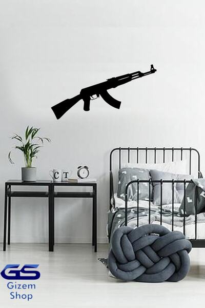 GİZEM SHOP Ak-47 Kalaşnikof Mdf Duvar Dekoru Pubge Nin En Sevilen Silahı