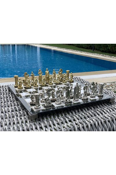 POLO BLUE UK Large Size Chess Set