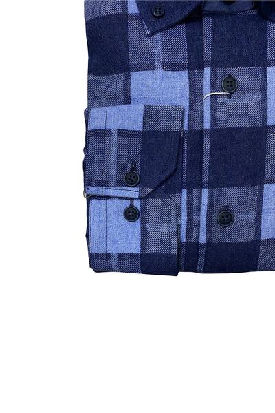 TWO HANDS Чоловіча класична зимова сорочка в клітинку 2157