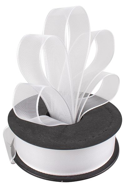 Kına Atölyesi White Chiffon Ornament Ribbon 20 m 2.5 cm