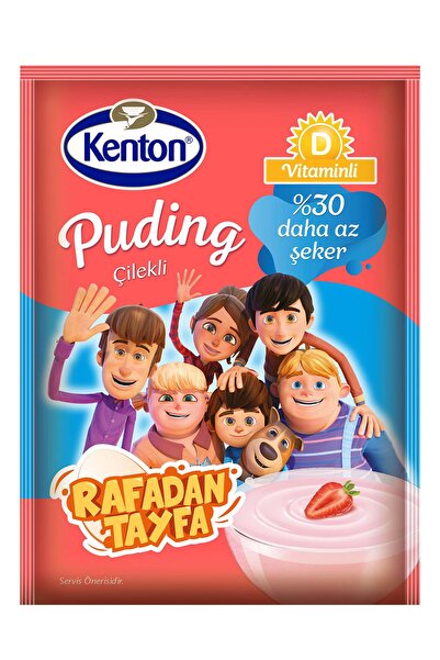 Kenton Şekeri Azaltılmış Puding  Rafadan Tayfa Çilekli