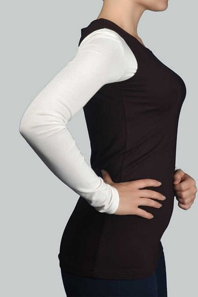 Altobeh Γυναικείο κορμάκι Zero Sleeve Crew Neck Lycra Combed Cotton - Σκούρο Καφέ