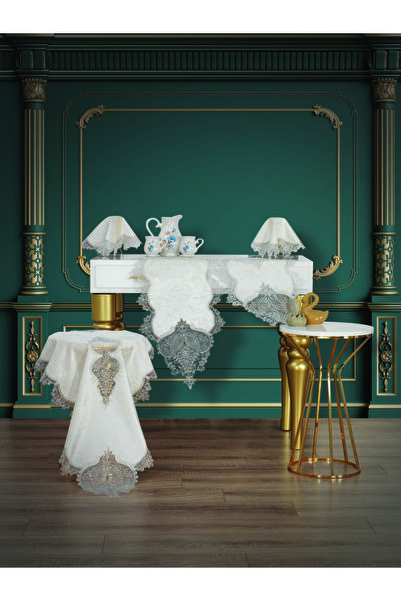 İLHANLAR Melisa Velvet Living Room Set 5 Pieces