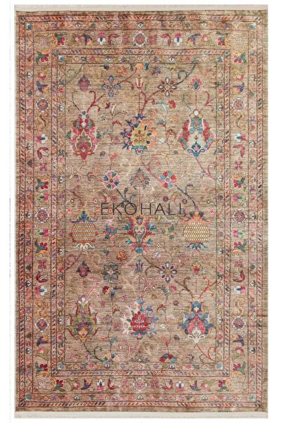 Eko Halı Antıque Antik Desenli Kaymaz Taban Makinede Yıkanabilir Kaliteli Kil...