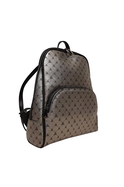 Ysmn Γυναικείο σακίδιο πλάτης με μονόγραμμα Platinum Yc041581slg