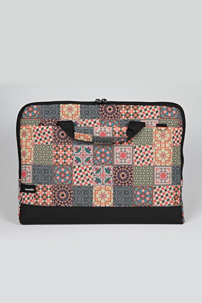Moserini 15.6'' Patterned Notebook Laptop Macbook Bag with Base Protection, Shoulder Strap - Antares