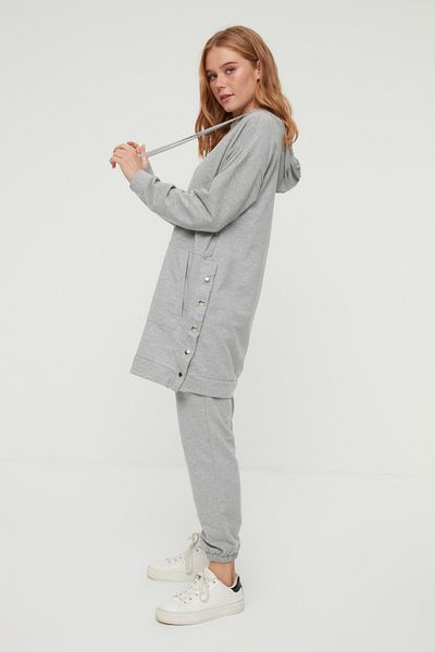 Trendyol Modest Sweatsuit Set - Gray - Regular fit