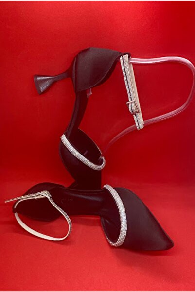 LADİESHOE Champagne Heel Stone Banded Women's Shoes