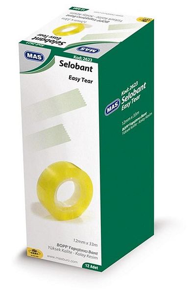 Mas Brand: Mas 2623 Cellophane Tape 12X33 Mt Category: Adhesives 12-Pack