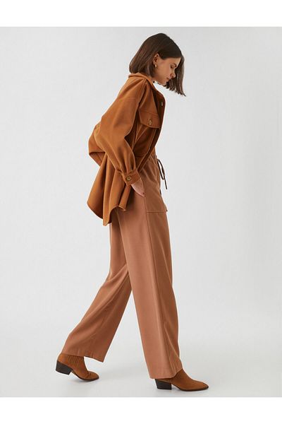 Koton Wide Leg Trousers with Waist Tie