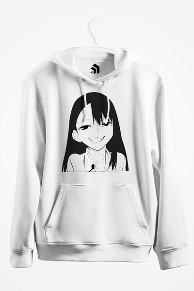 karikatürstore Don't Toy With Me, Miss Nagatoro Anime Printed Hooded Sweatshirt