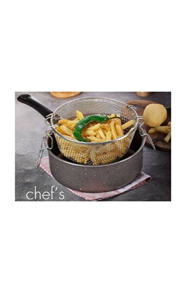 Mehtap Chef's Onyx Teflon Patates Cips Kızartma Tenceresi 22 Cm