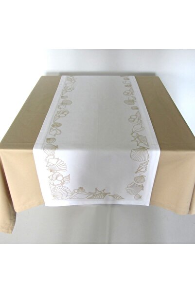 Atölye Marin Bodrum Masa Örtüsü Marin Runner Deniz Kabukları