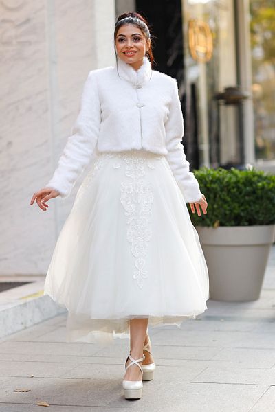 Turkuaz Bridal Etol, Fur, Jacket, Bridal Fur Etol Off White