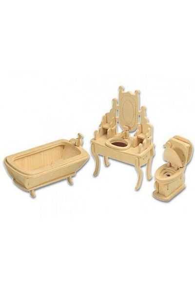 Çağrı 3d Wooden Bathroom and Fireplace Model Puzzle 66 Pieces
