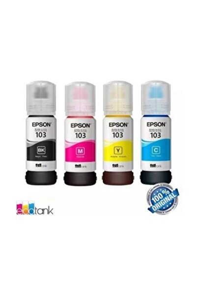 ekotank Epson 103 Orjinal 4 Renk Mürekkep Seti