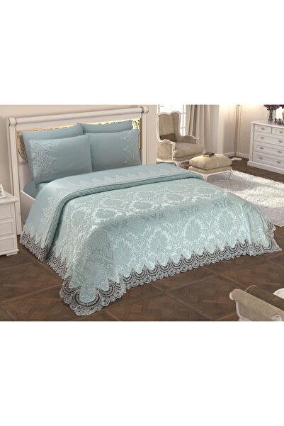 İLHANLAR Chenille Pique Set Double 6 Piece Dowry Set