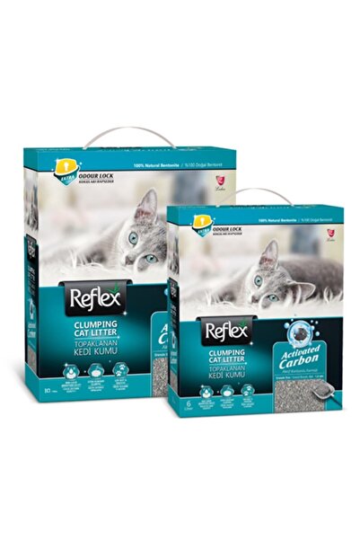 Reflex Box 10 Lt Active Carbon Gri Kedi Kumu