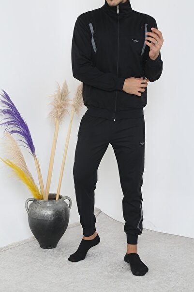 3MODA Σετ ανδρική φόρμα με μαύρο φερμουάρ