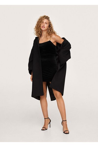 MANGO Woman Κοντό βελούδινο φόρεμα