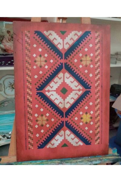 STENCİLTASARIM Stencil Design Br041 Embroidery Border - Decorative Wall, Item, Tile, Fabric Painting Templates