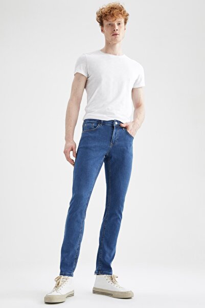 DeFacto Carlo Skinny Fit Normal Bel Dar Paça Jean Pantolon