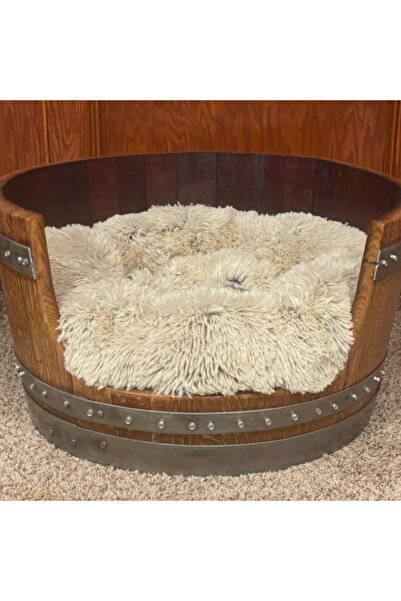 ROYS AHŞAP 14105 Meşe Şarap Fıçısı Köpek Yatağı