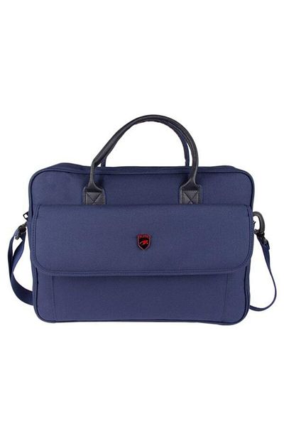 Alone Servietă unisex albastru bleumarin cu caracteristici din țesătură impermeabilă 2134 Geantă pentru laptop pentru notebook