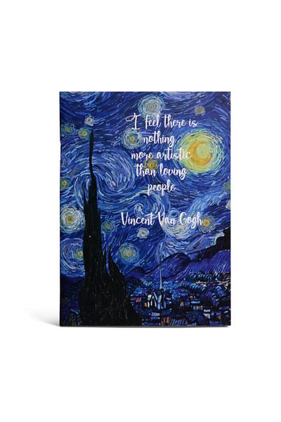 4nio Cardboard Cover Van Gogh Starry Night Notebook