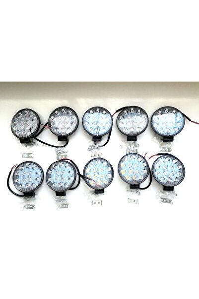 First Led Projektör Off Road Çalışma Sis Lambası 14 Led Yuvarlak Power Led 10...