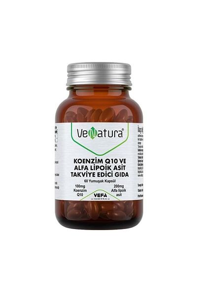VeNatura Coenzyme Q10 and Alpha Lipoic Acid Supplement Food 60 Soft Capsules