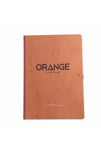 Gıpta New Notes Orange Is New Black Hardcover 120 Sheets 17x24 Lined Notebook