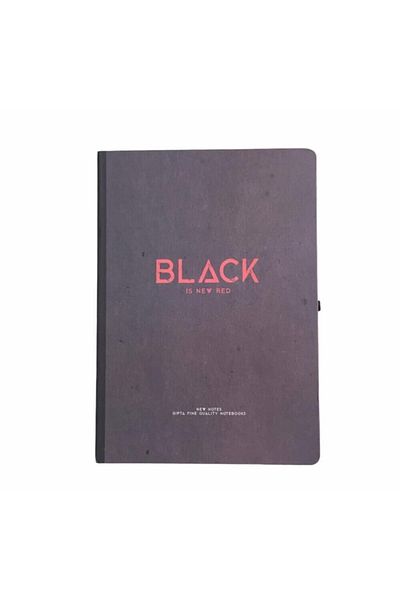 Gıpta New Notes Black Is New Red Hardcover 120 Sheets 17x24 Lined Notebook