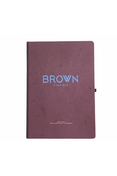 Gıpta New Notes Brown Is New Blue Hardcover 120 Sheets 17x24 Lined Notebook