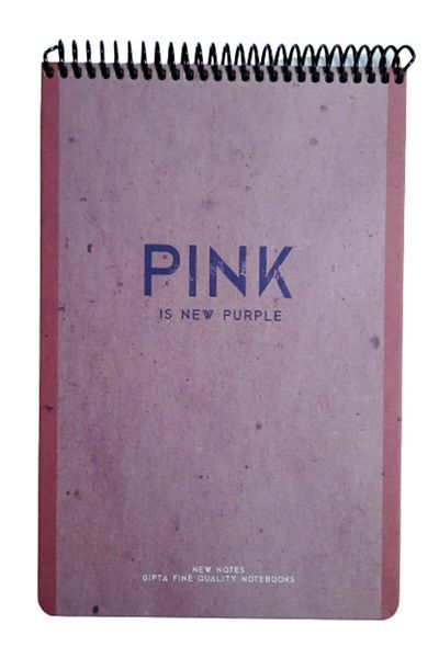 Gıpta New Notes Pink Is New Purple Spiral Hard Cover 100 Sheets 17x24 Striped Memo Pad