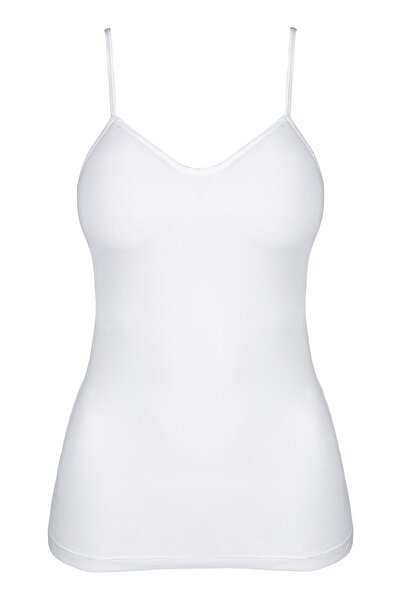 Doğan Beyaz Askılı Kuplu Kadın Atlet