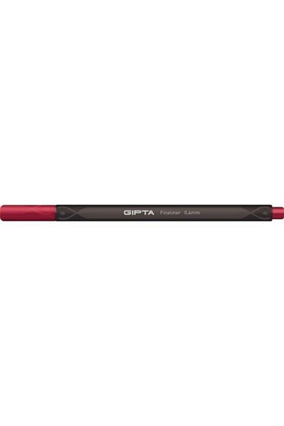 Gıpta Fineliner 0.4 Mm Triangle Claret Red Pen