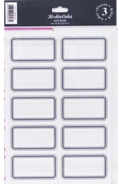 KESKİN COLOR Sharp Color School Label Silver 3 Sheets Silver School Label
