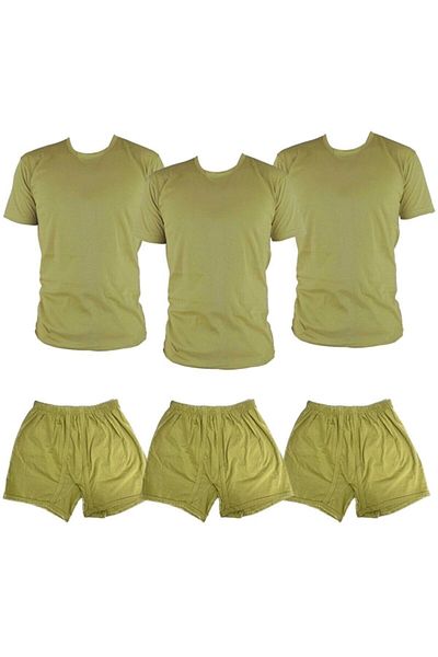 Gazi Ticaret 3 Half Sleeve Military Casual Athlete Johns Set - 3 Johns